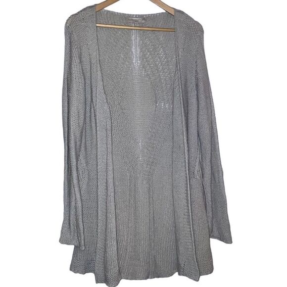 LARGE ~ Tan ~ Lineamaglia ~ Knit Tunic Cardigan ~ EUC - Picture 2 of 6